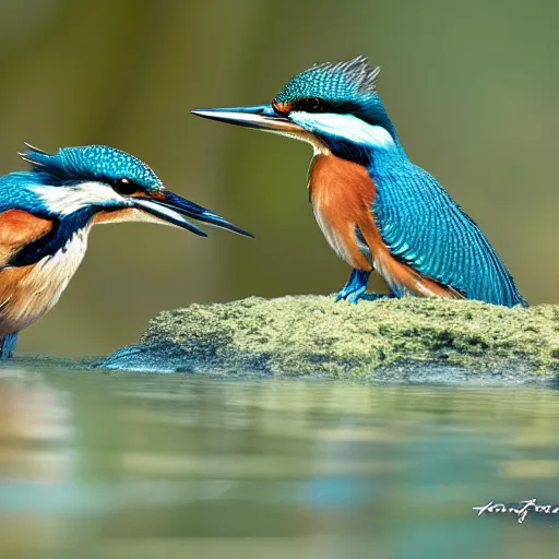 Image similar to kingfishers, 4k, photorealistic