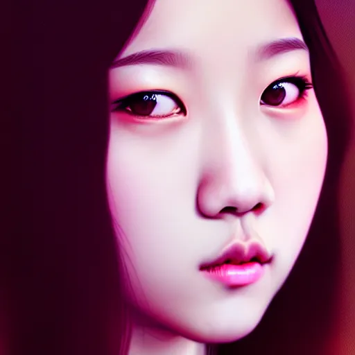 Image similar to jisoo of blackpink, hyperrealistic portrait, angelic, fantasy art, photo realistic, dynamic lighting, artstation, poster, volumetric lighting, very detailed face, 8 k, award winning