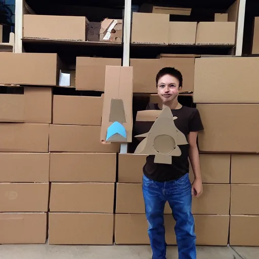 Image similar to cardboard warrior
