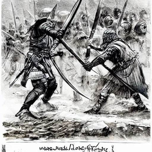 Prompt: une deesse viking sur un champ de bataille qui par en guerre pour recuperer son trone, dans un style aquarelle