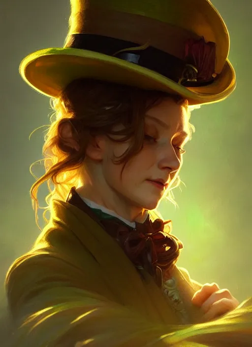 Prompt: portrait of leprechaun, intricate, elegant, highly detailed, digital painting, artstation, concept art, smooth, sharp focus, illustration, art by artgerm and greg rutkowski and alphonse mucha, 8 k