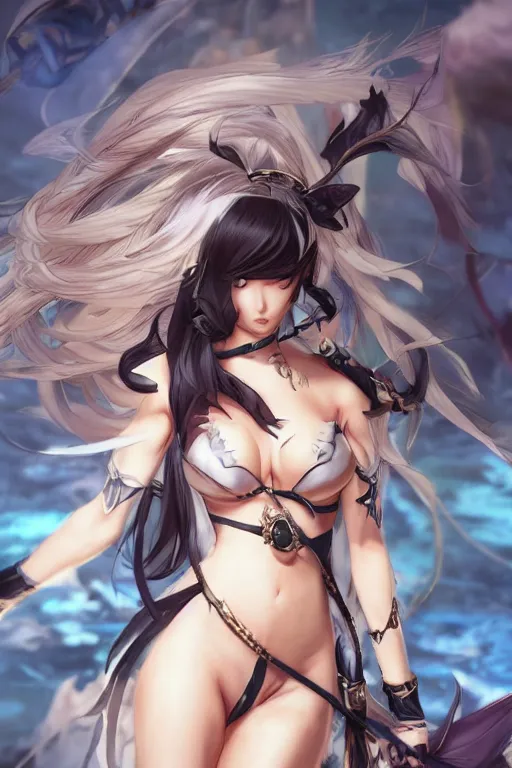 Image similar to cat girl in a blade and soul spinoff artbook rendered by the artist Taran Fiddler, Joe Madureira,Nadezhda Tikhomirova, Jiyun Chae, Lê Long, trending on Artstation by Hyung tae Kim, artbook, Stanley Artgerm Lau, WLOP, Rossdraws , James Gurney