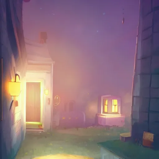 Image similar to hello neighbour, concept art, game art, artstation, ambient lighting, unreal engine