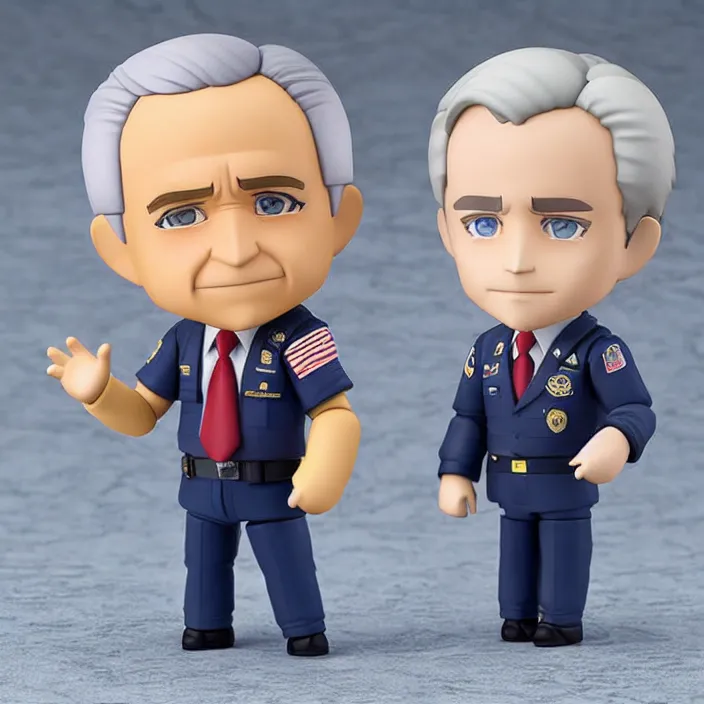 Prompt: George W Bush, An anime Nendoroid of George W Bush, figurine, detailed product photo