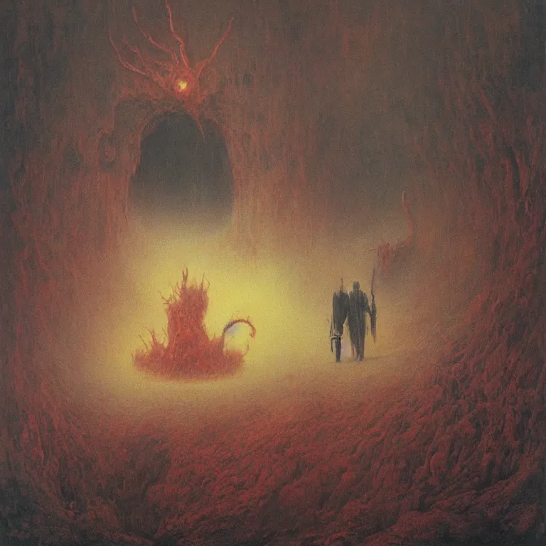 Joe Biden in Hell, painted by zdzislaw beksinski | Stable Diffusion ...