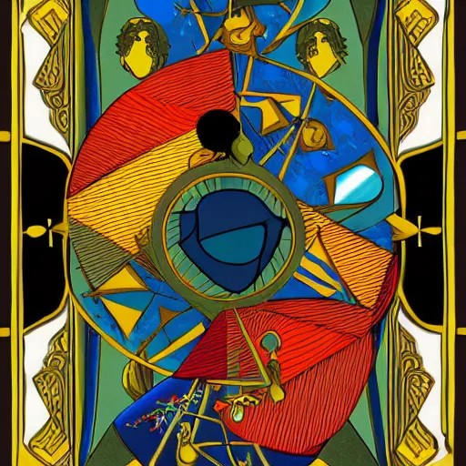 Prompt: Abstract tarot card, cgsociety.