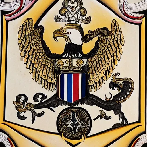 Prompt: serbian two-headed eagle symmetrical symbol, in style of fantastic heraldry, in style of Midjourney, highly detailed and intricate, golden ratio, stylized, elegant, ornate, majestic, elite