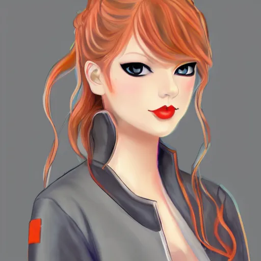 Prompt: Taylor Swift as Hinata, DeviantArt, ArtStation