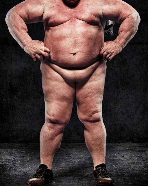 Image similar to portrait of danny devito as brock lesnar. photographic, photography