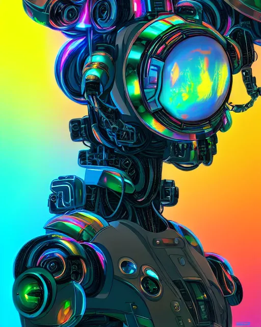 Prompt: portrait of cute cyber - anime rainbow - parrot - mecha, intricate abstract. intricate artwork, by tooth wu, wlop, beeple, dan mumford. concept art, octane render, trending on artstation, greg rutkowski very coherent symmetrical artwork. cinematic, key art, hyper realism, high detail, octane render, 8 k, iridescent accents