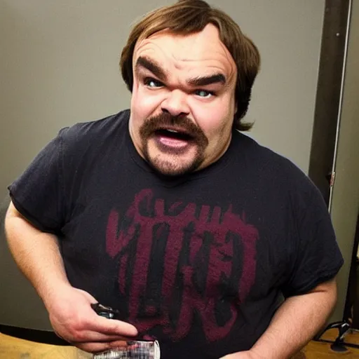 Image similar to “the effects meth has had on Jack Black”