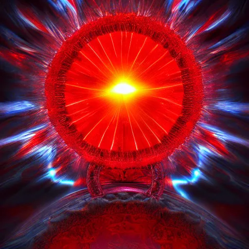 Prompt: red supernova bleeding into a chalice, HD, Intricate, Highly Detailed, Digital art