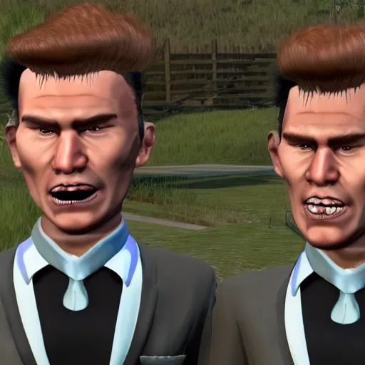 Prompt: The bogdanoff twins in gmod