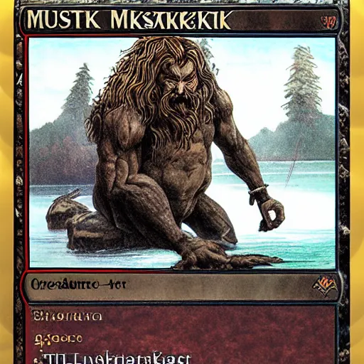 Prompt: Mustakrakish the lake troll