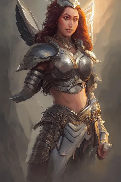 Image similar to amazon valkyrie athena, d & d, fantasy, portrait, highly detailed, headshot, digital painting, trending on artstation, concept art, sharp focus, illustration, art by artgerm and greg rutkowski and magali villeneuve