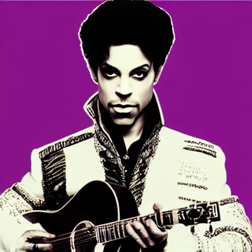 Prompt: photo of prince the artist