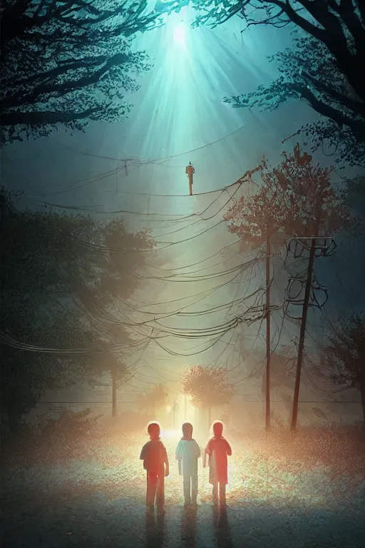 Image similar to an environmental concept art of stranger things, the upside down, highly detailed, environmental light, cinematic by francis tneh