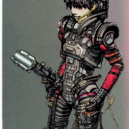 Image similar to a space - girl, 1 / 6 katsuya terada, cyberpunk