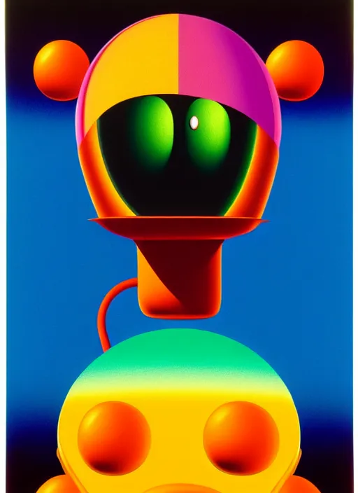 Image similar to inflated robot by shusei nagaoka, kaws, david rudnick, airbrush on canvas, pastell colours, cell shaded, 8 k