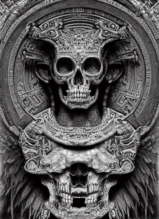 Image similar to digital _ painting _ of _ cizkin god of death mayan _ by _ filipe _ pagliuso _ and _ justin _ gerard _ symmetric _ fantasy _ highly _ detailed _ realistic _ intricate _ port