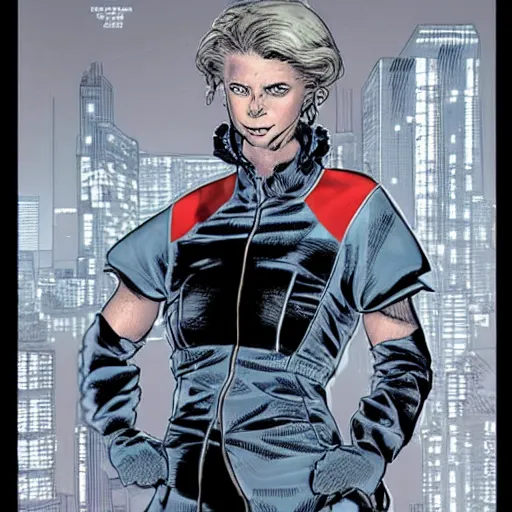 Prompt: a beautiful portrait of an older high class dystopian female Government Official Travis Charest style