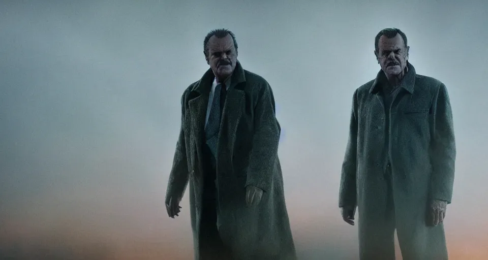 Prompt: Jack Nicholson in Blade Runner 2049, cinematic film still