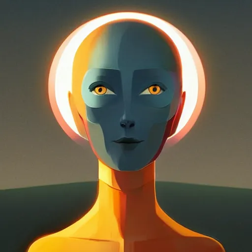 Image similar to face icon stylized minimalist the day the earth stood still 1 9 5 1, loftis, cory behance hd by jesper ejsing, by rhads, makoto shinkai and lois van baarle, ilya kuvshinov, rossdraws global illumination