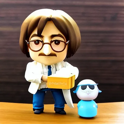 Image similar to john lennon as nendoroid and peace bird, kodak film