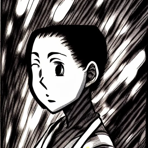 Image similar to young girl by naoki urasawa, detailed, manga, anime, illustration, 9 0's