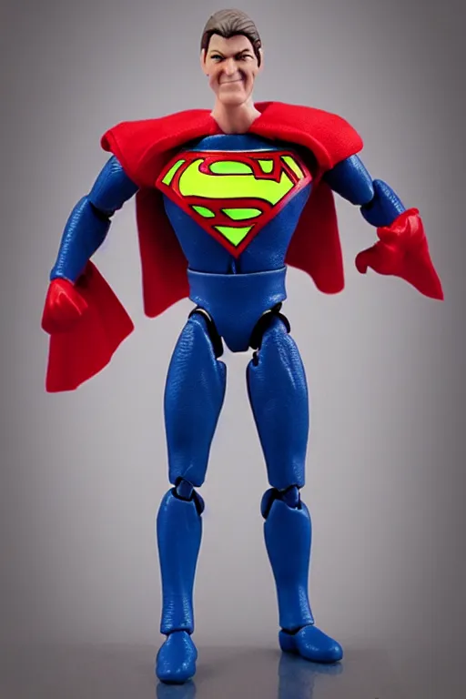 Image similar to product photo of kenner action figure, 5 points of articulation, sci fi, superhero, perfect human proportions, t - pose, studio lighting