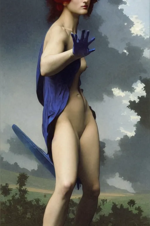 Prompt: Mystique from the X-Men by William Adolphe Bouguereau