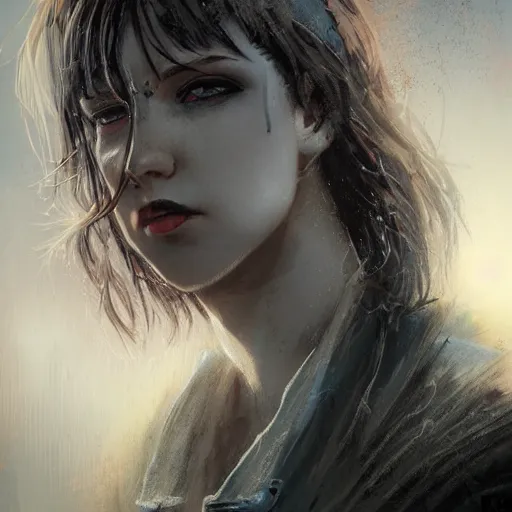 Prompt: teenage grunge punk rock, character headshot concept art, sharp, digital matte painting, art by luis royo, greg rutkowski, wlop, dramatic lighting, trending on artstation