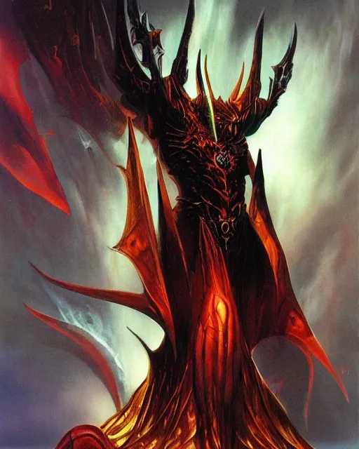 Image similar to sauron by peter andrew jones, hyper detailed