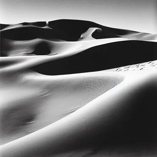 Image similar to A photograph of sand dunes by Ansel Adams