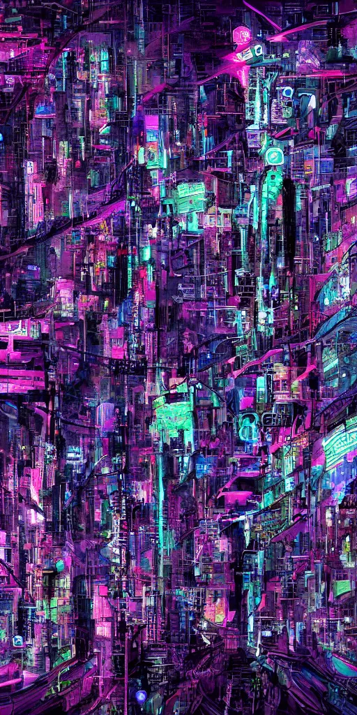 Prompt: abstract neural network cyberpunk