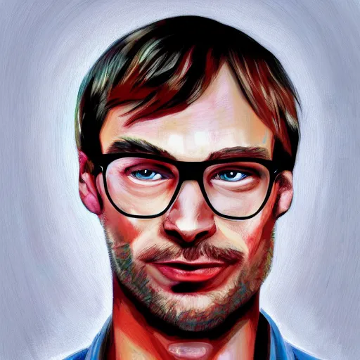 Image similar to jeffrey dahmer in euphoria series, oil painting, ultradetailed, digital painting, ultradetailed