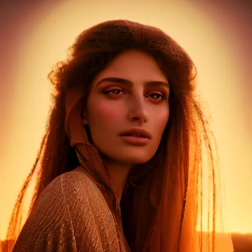 Image similar to photographic portrait of a stunningly beautiful renaissance moroccan female in soft dreamy light at sunset, contemporary fashion shoot, by edward robert hughes, annie leibovitz and steve mccurry, david lazar, jimmy nelsson, breathtaking, 8 k resolution, extremely detailed, beautiful, establishing shot, artistic, hyperrealistic, beautiful face, octane render