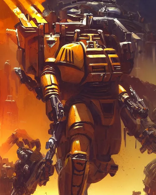 Image similar to a tau spacemarine in the style of jean giraud / ralph mcquarrie / syd mead / john berkey trending on artstation deviantart pinterest detailed realistic high resolution hd 8 k character portraits concept art