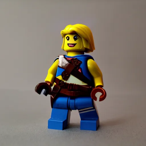 Prompt: link as warhammar minifigure, Photorealism, cinematic lights, 35mm