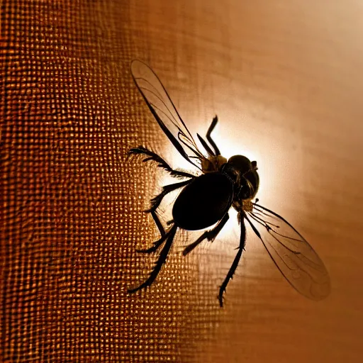 Prompt: a fly trapped in a fan, photography,