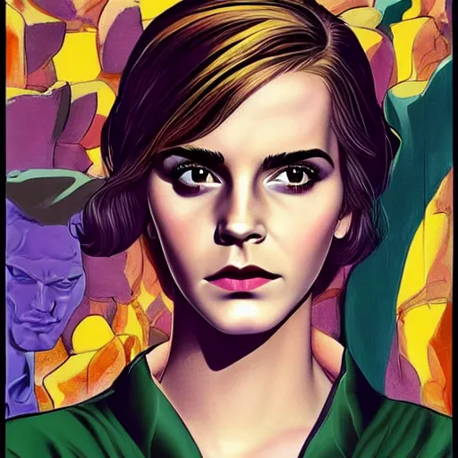 Image similar to emma watson Heavy Contour makeup look eye shadow smokey eyes fashion model face by artgem by brian bolland by alex ross by artgem by brian bolland by alex rossby artgem by brian bolland by alex ross by artgem by brian bolland by alex ross