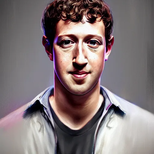 Image similar to portrait of Mark Zuckerberg as a Tony Montana, accurate, intricate, headshot, highly detailed, digital painting, artstation, concept art, sharp focus, illustration, art by artgerm and greg rutkowski and alphonse mucha