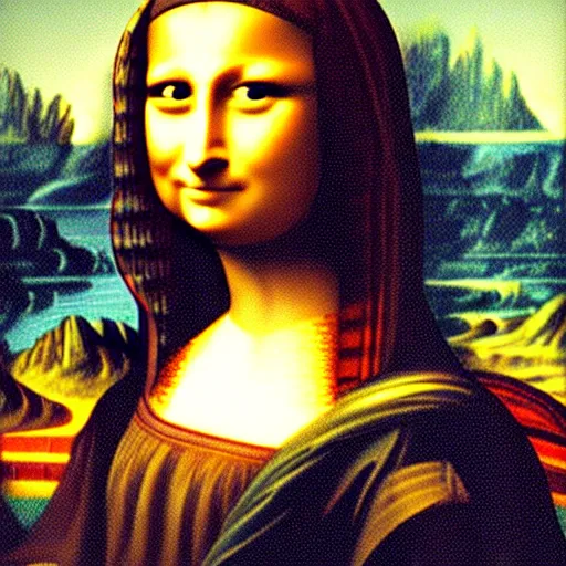 Prompt: ancient egyptian cat goddess as the Mona Lisa