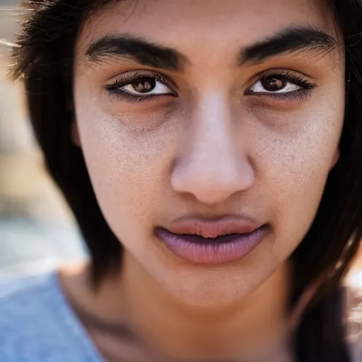 Image similar to 18 year old girl, 133 LBS, colombian-american descent, XF IQ4, 150MP, 50mm, F1.4, ISO 200, 1/160s, natural light, Adobe Lightroom, photolab, Affinity Photo, PhotoDirector 365