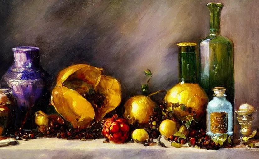 Image similar to Alchemy amazing still life composition. By Konstantin Razumov, chiaroscuro, highly detailded