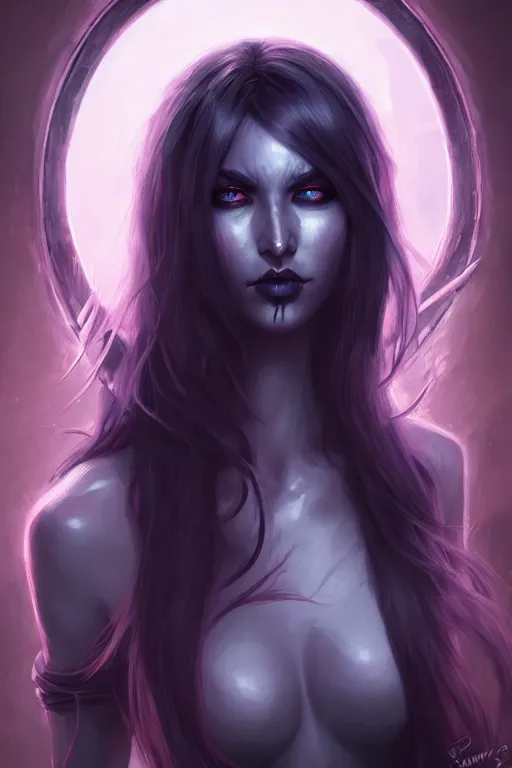 Prompt: realistic character concept portrait art of a female drow necromancer, scythe, pretty face, long dark hair, by stanley artgerm lau, wlop, rossdraws, james jean, andrei riabovitchev, marc simonetti, and sakimichan, tranding on artstation
