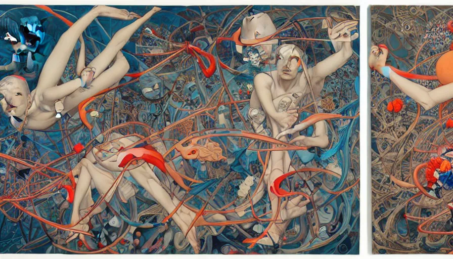 Image similar to the two complementary forces that make up all aspects and phenomena of life, by James Jean