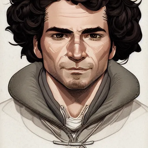 Image similar to head and shoulders portrait of Rufus from Deponia illustration, medium shot, intricate, elegant, highly detailed, digital art, ffffound, art by JC Leyendecker and sachin teng