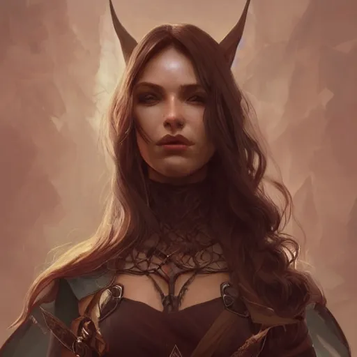 Image similar to portrait of half - elf rogue, face, dark fantasy, intricate, elegant, highly detailed, digital painting, artstation, concept art, smooth, sharp focus, illustration, art by artgerm and greg rutkowski and alphonse mucha, wlop