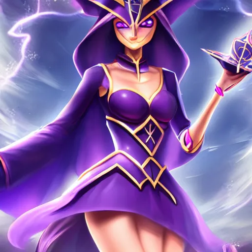 Image similar to beautiful dark magician girl, full body, mystical, ultra detailed, 4 k